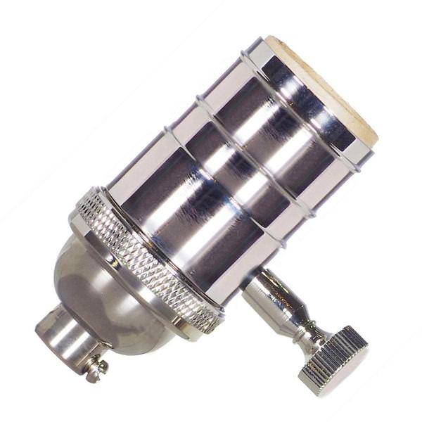 Full Range Screw Terminal 1/8 IPS Polished Nickel Turn Knob Dimmer Socket