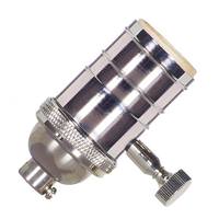 Satco Full Range Screw Terminal 1/8 IPS Polished Nickel Turn Knob Dimmer Socket