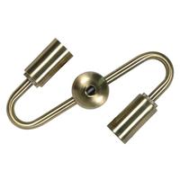 Satco 1/8 IPS Antique Brass S Cluster for Medium or Candelabra