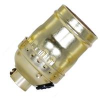 Satco 1/8 IPS Brite Gilt Gold Short Keyless Socket With Side Outlet