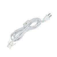 Satco 8" White Candelabra Socket Cord Switch & Plug