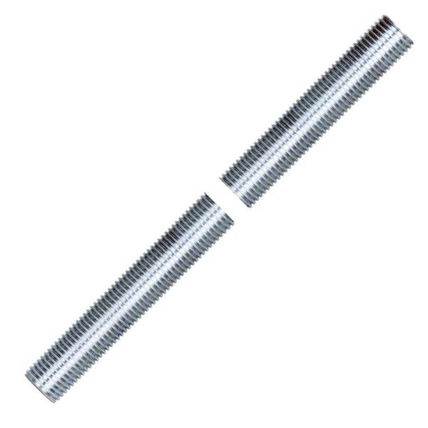 1/4 IP Steel Nipple Zinc Plated Silver Running Thread