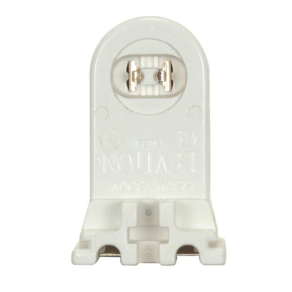 Fixed Mounting Rapid Start White 2-Pin Fluorescent Socket for T12 Bulbs