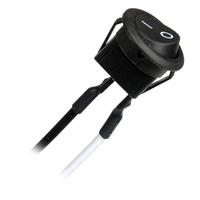 Satco On / Off 2 Circuit Snap-In Bushing Black Round Rocker Switch