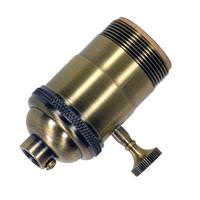 Satco 3 Way Screw Terminal Antique Brass Cast Socket