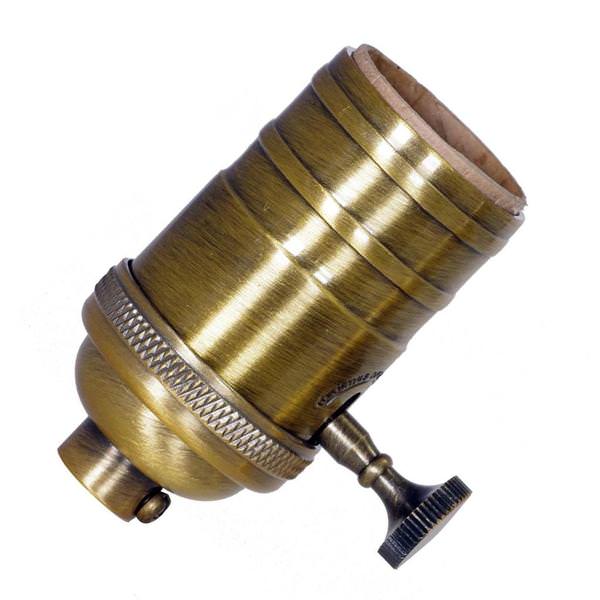 3 Way Screw Terminal 1/8 IPS Antique Brass Socket