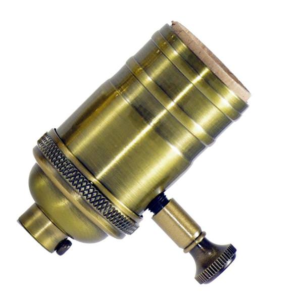 Full Range Screw Terminal 1/8 IPS Antique Brass Turn Knob Socket