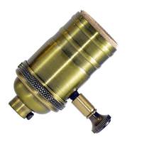 Satco Full Range Screw Terminal 1/8 IPS Antique Brass Turn Knob Socket