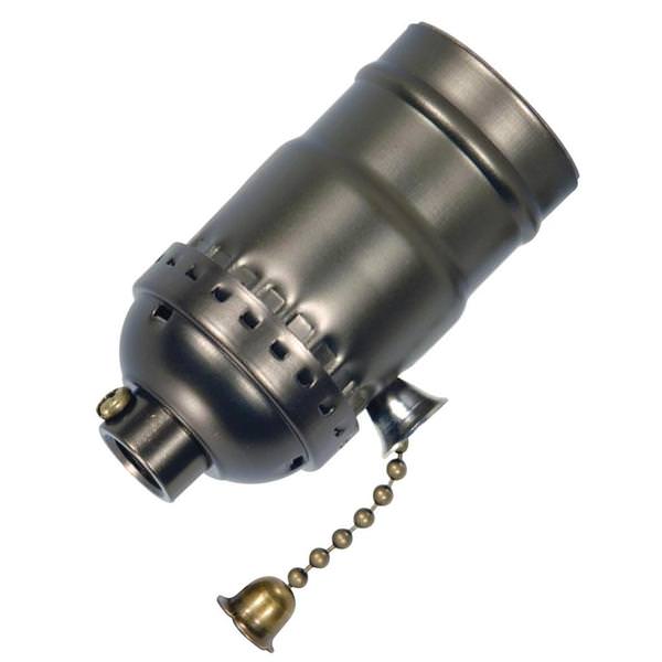 On-Off Screw Terminal 1/8 IPS Antique Brass Pull Chain Socket