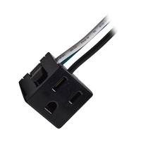 Satco Black Snap-In Convenience Outlet