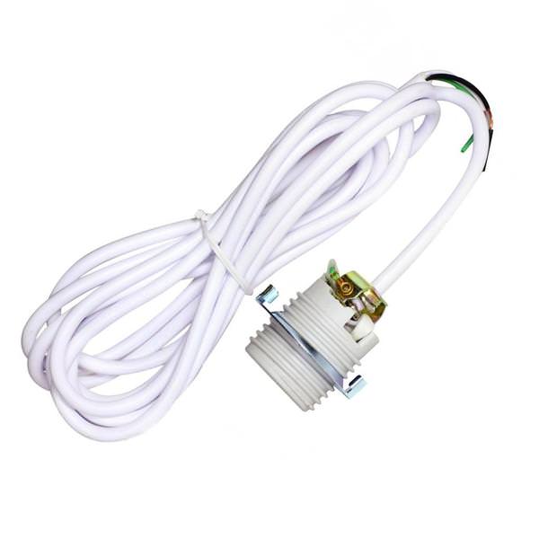 Keyless 1/4 IP Porcelain White Threaded Socket