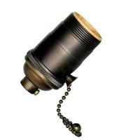 Satco 1/8 IPS Screw Terminal Dark Antique Brass Pull Chain Socket