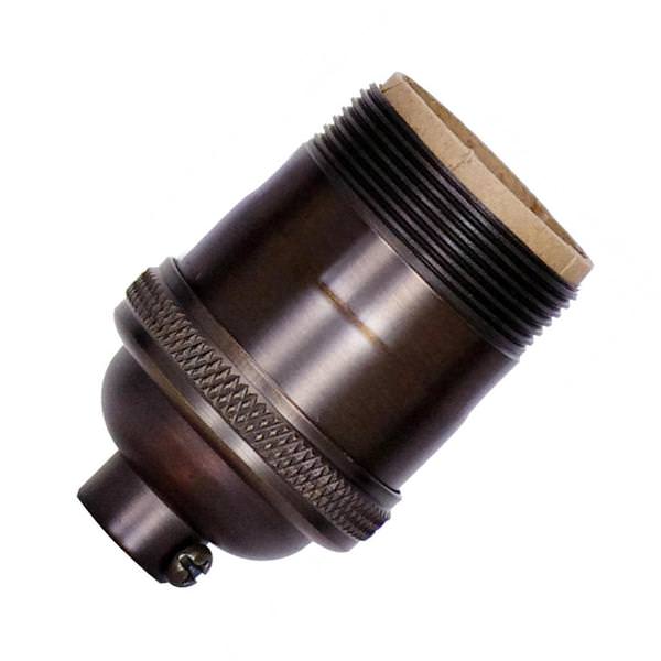 Keyless 1/8 IPS Screw Terminal Dark Antique Brass Socket