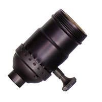 Satco 3 Way 1/8 IPS Screw Terminal Dark Antique Brass Turn Knob Socket