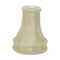 Satco 4" Beige Leather Look Clip On Shade