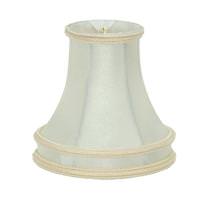 Satco 5.5" Cream Leather Look Clip On Shade