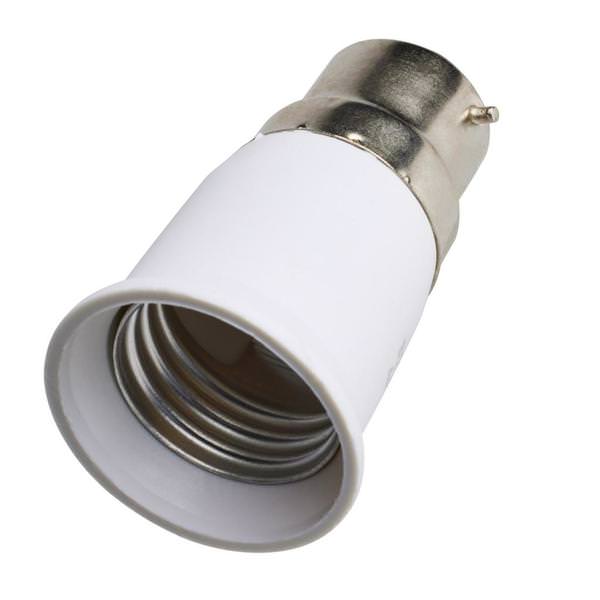 White European Medium (E27) to European Bayonet (B22d) Extender Socket