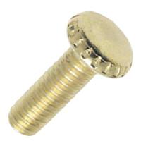 Satco Knurled Thumb Brass Plated Steel Head Thumb Screw