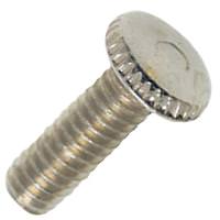 Satco Knurled Thumb 8/32 Thread Nickel Plated Steel Head Thumb Screw