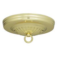 Satco 5" Brass Ribbed Canopy Kit