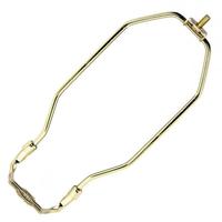 Satco 9" Polished Brass 1/4-27 Steel Light Duty Harp