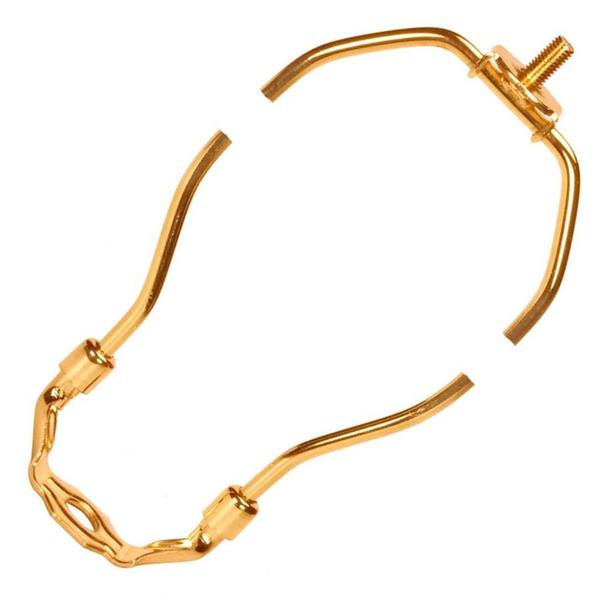 10" Polished Brass 1/4-27 Steel Light Duty Harp