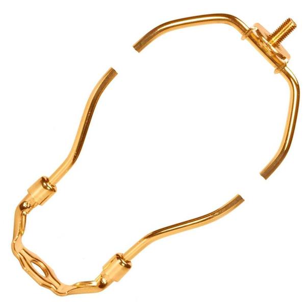 11" Polished Brass 1/4-27 Steel Light Duty Harp