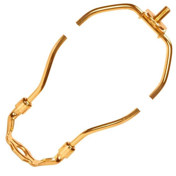 13" Polished Brass 1/4-27 Steel Light Duty Harp