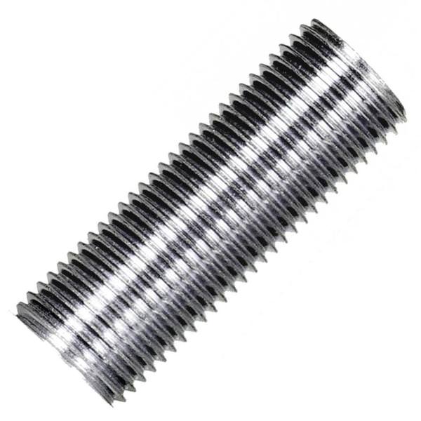 6" Zinc Plated 1/8 IP Silver Steel Nipple