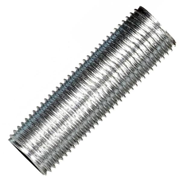 1.3" 1/8 IP Zinc Plated Silver Steel Nipple