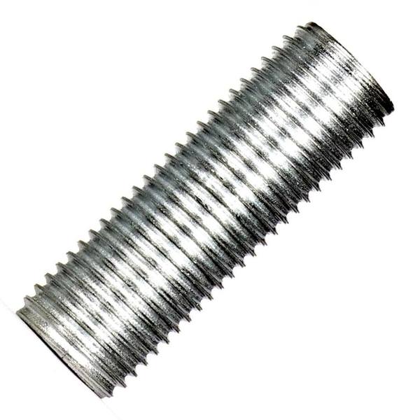 Zinc Plated 1/4 IP Silver Steel Nipple
