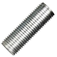 Satco 4" Zinc Plated 1/4 IP Silver Steel Nipple