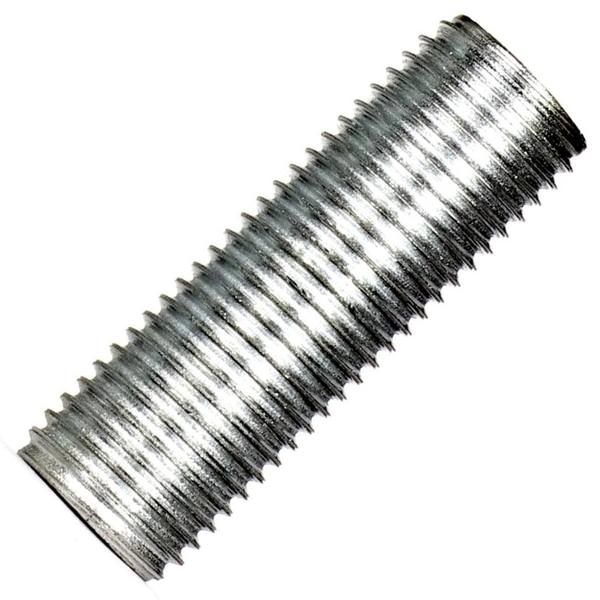 5" Zinc Plated 1/4 IP Silver Steel Nipple