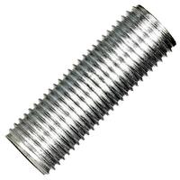 Satco 5" Zinc Plated 1/4 IP Silver Steel Nipple