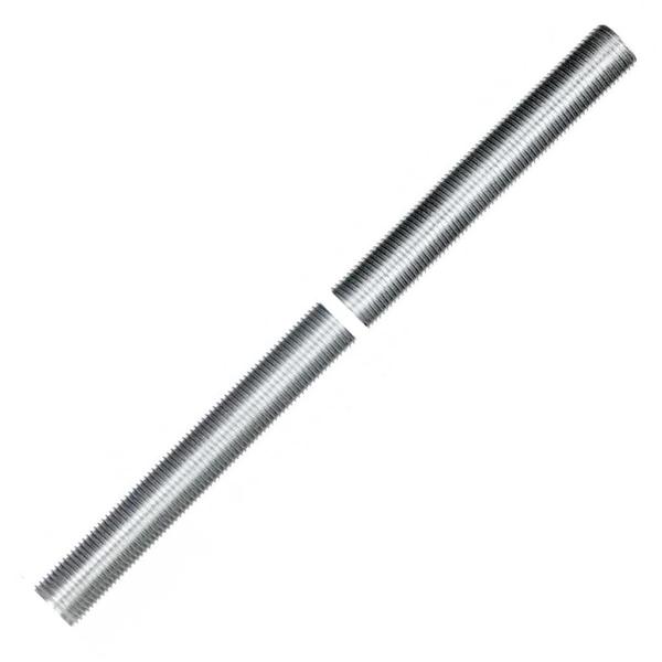 30" Zinc Plated 1/8 IP Silver Steel Nipple