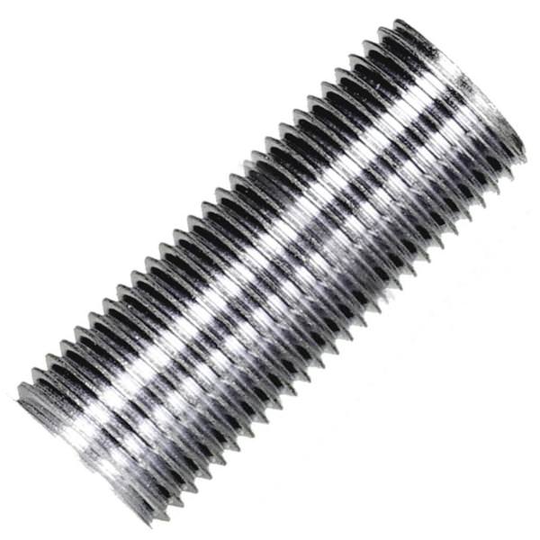 1" 1/8 IP Zinc Plated Silver Steel Nipple