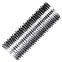 Satco 1" 1/8 IP Zinc Plated Silver Steel Nipple