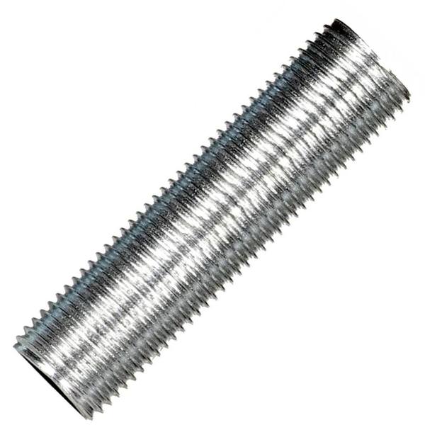 1.5" 1/8 IP Zinc Plated Silver Steel Nipple