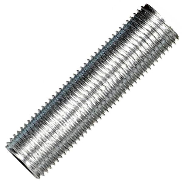3.3" Zinc Plated 1/8 IP Silver Steel Nipple