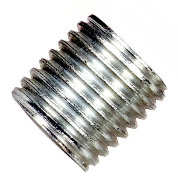 Zinc Plated 1/4 IP Silver Steel Nipple