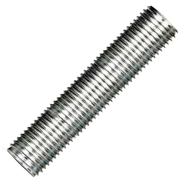 Zinc Plated 1/4 IP Silver Steel Nipple