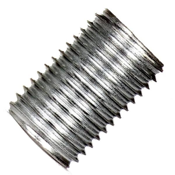 Zinc Plated Silver 1/4 IP Steel Nipple