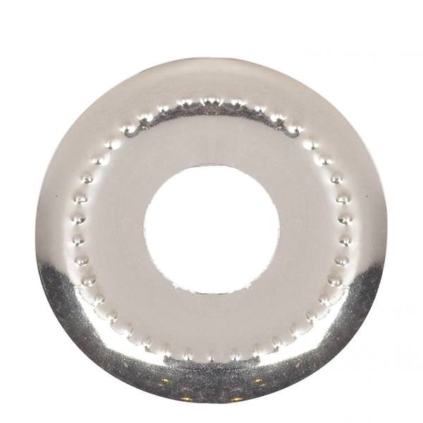1.1" 1/8 IP Nickel Plated Curled Edge Beaded Steel Check