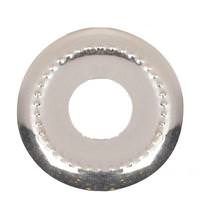 Satco 1.1" 1/8 IP Nickel Plated Curled Edge Beaded Steel Check