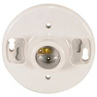 Satco Medium Base 2-Screw Terminal White Porcelain Keyless Lampholder