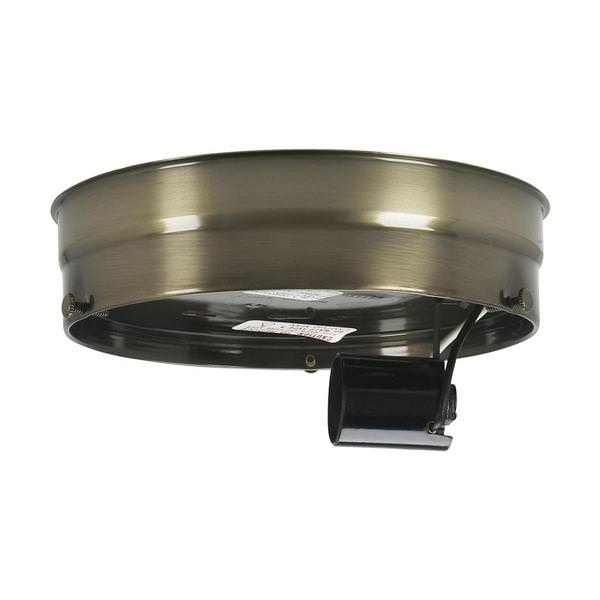 6" 1-Light Antique Brass Ceiling Pan