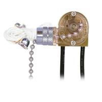 Satco On-Off Pull Chain Nickel Plated Canopy Switch