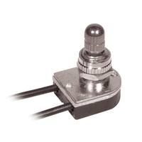 Satco On-Off Single Circuit Nickel Plated Rotary Switch