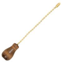 Satco 1.3" Beaded Chain Walnut Wood Tassel