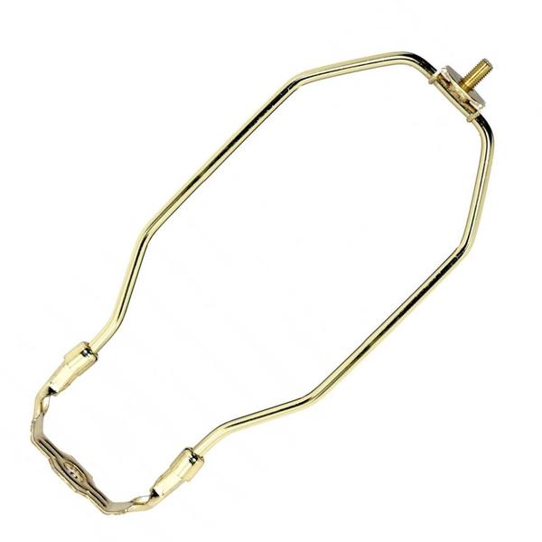 8.5" Heavy Duty 1/8 IP Polished Brass Lamp Harp